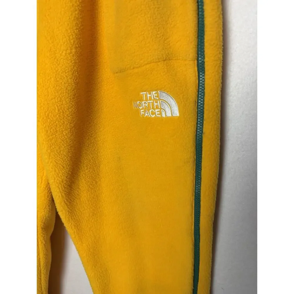 The North Face Colorblock Fleece Jogger Side Zipper Yellow Pants Men's Size L